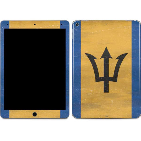Barbados Flag Distressed iPad Skins
